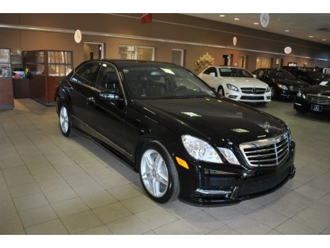 Black Mercedes-Benz E 350 4Matic Sedan.  Click to enlarge.