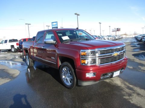 Deep Ruby Metallic Chevrolet Silverado 1500 High Country Crew Cab 4x4.  Click to enlarge.