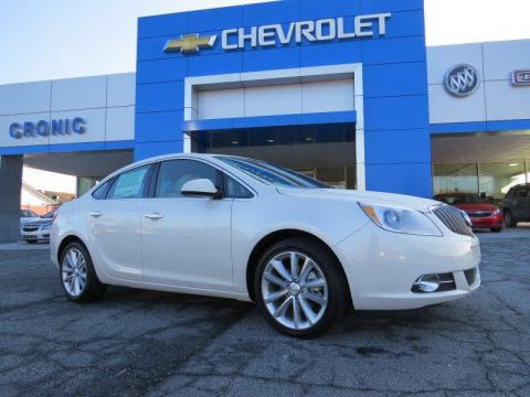 White Diamond Tricoat Buick Verano Leather.  Click to enlarge.