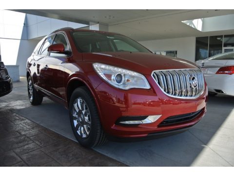Crystal Red Tintcoat Buick Enclave Leather.  Click to enlarge.