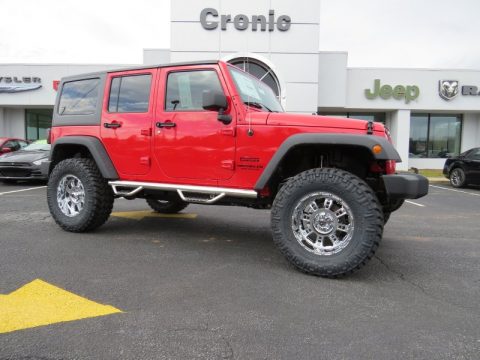 Flame Red Jeep Wrangler Unlimited Sport 4x4.  Click to enlarge.