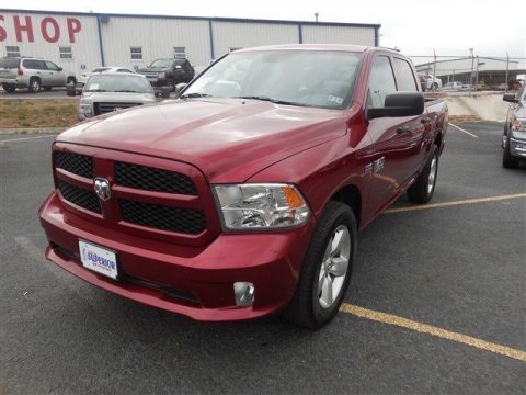 Deep Cherry Red Pearl Ram 1500 Express Crew Cab.  Click to enlarge.