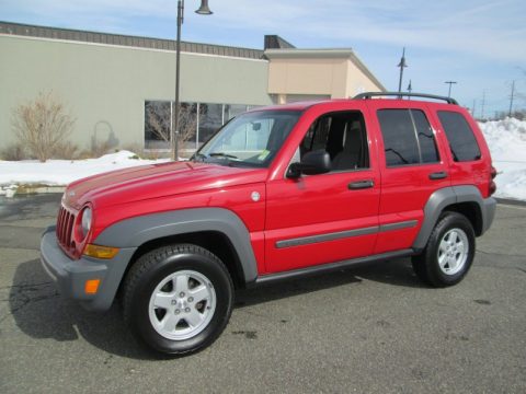 Flame Red Jeep Liberty Sport 4x4.  Click to enlarge.