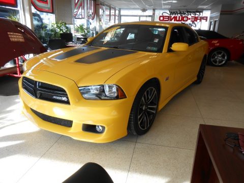 Stinger Yellow Dodge Charger SRT8 Super Bee.  Click to enlarge.