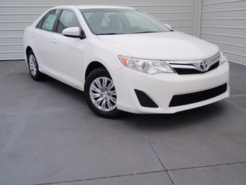 Super White Toyota Camry LE.  Click to enlarge.