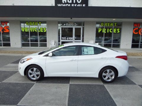 Shimmering White Hyundai Elantra GLS.  Click to enlarge.