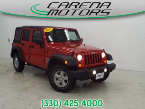 Flame Red Jeep Wrangler Unlimited X 4x4.  Click to enlarge.