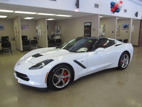 Arctic White Chevrolet Corvette Stingray Coupe.  Click to enlarge.