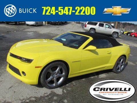 Bright Yellow Chevrolet Camaro LT/RS Convertible.  Click to enlarge.