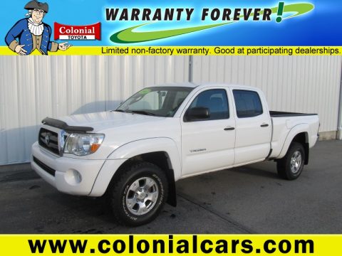 Super White Toyota Tacoma V6 Double Cab 4x4.  Click to enlarge.