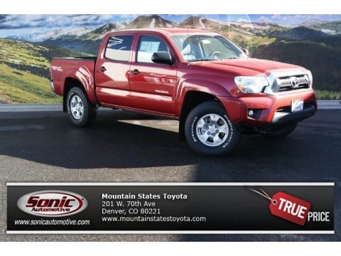 Barcelona Red Metallic Toyota Tacoma V6 TRD Double Cab 4x4.  Click to enlarge.