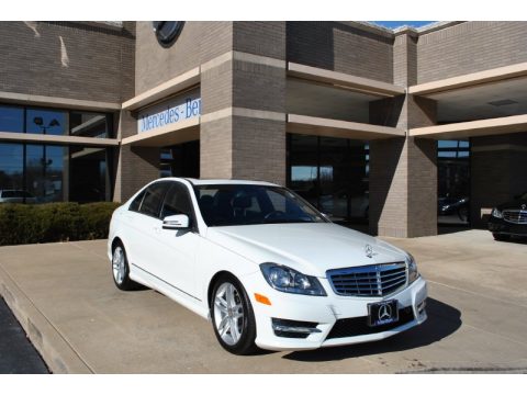 Arctic White Mercedes-Benz C 300 Sport 4Matic.  Click to enlarge.