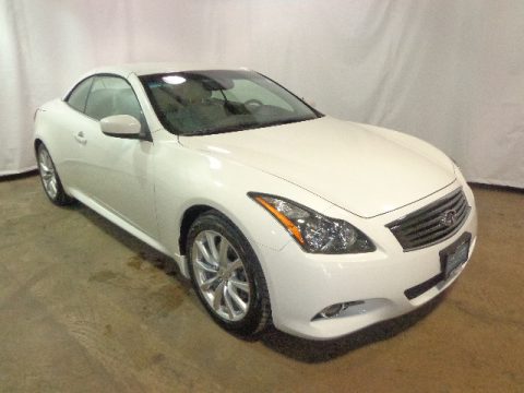 Moonlight White Infiniti G 37 Convertible.  Click to enlarge.
