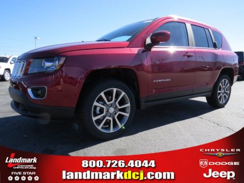 Deep Cherry Red Crystal Pearl Jeep Compass Limited.  Click to enlarge.