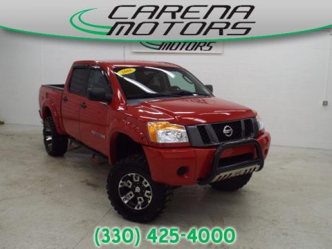 Red Alert Nissan Titan XE Crew Cab 4x4.  Click to enlarge.