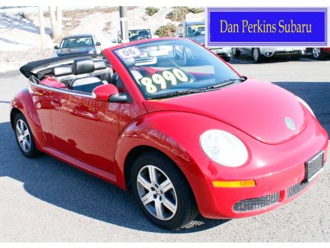 Salsa Red Volkswagen New Beetle 2.5 Convertible.  Click to enlarge.