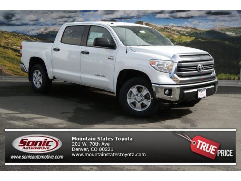 Super White Toyota Tundra SR5 Crewmax 4x4.  Click to enlarge.