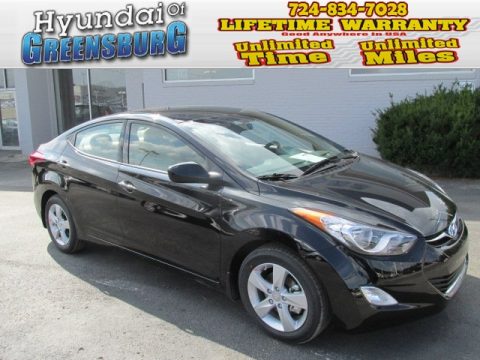 Black Hyundai Elantra GLS.  Click to enlarge.