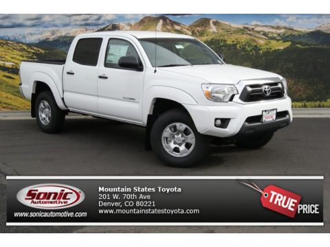 Super White Toyota Tacoma V6 SR5 Double Cab 4x4. Click to enlarge. Super White Toyota Tacoma V6 SR5 Double Cab 4x4. Click to enlarge.