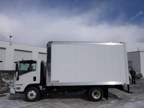 Arc White Isuzu N Series Truck NPR Moving Truck.  Click to enlarge.