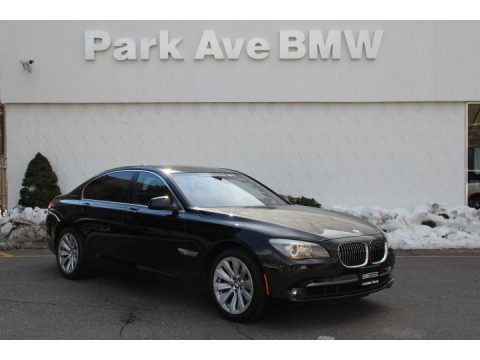 Black Sapphire Metallic BMW 7 Series ActiveHybrid 750i Sedan.  Click to enlarge.