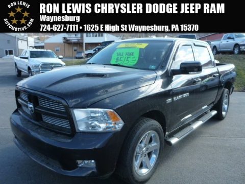 Black Dodge Ram 1500 Sport Crew Cab 4x4.  Click to enlarge.