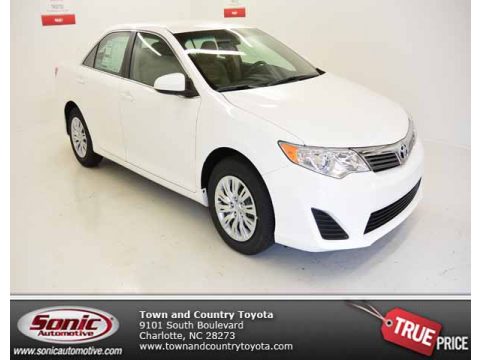 Super White Toyota Camry L.  Click to enlarge.