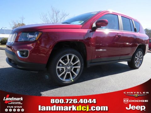 Deep Cherry Red Crystal Pearl Jeep Compass Limited.  Click to enlarge.