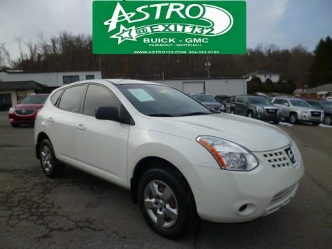 Phantom White Nissan Rogue S AWD.  Click to enlarge.