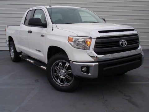 Super White Toyota Tundra SR5 Double Cab.  Click to enlarge.