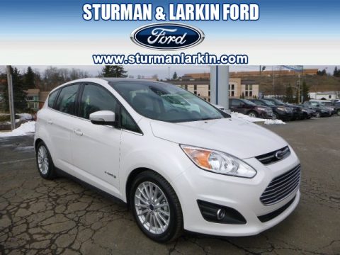 White Platinum Ford C-Max Hybrid SEL.  Click to enlarge.