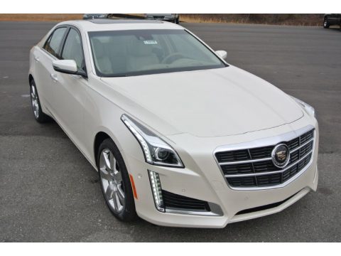White Diamond Tricoat Cadillac CTS Premium Sedan AWD.  Click to enlarge.