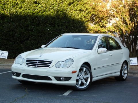 Arctic White Mercedes-Benz C 230 Sport.  Click to enlarge.