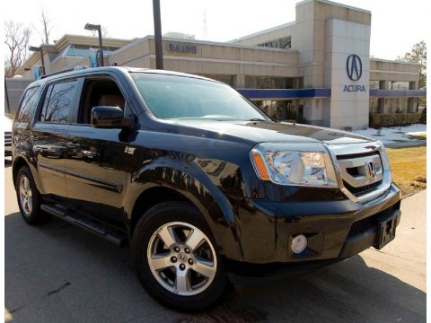 Crystal Black Pearl Honda Pilot EX-L 4WD.  Click to enlarge.
