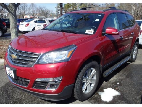 Crystal Red Tintcoat Chevrolet Traverse LT.  Click to enlarge.