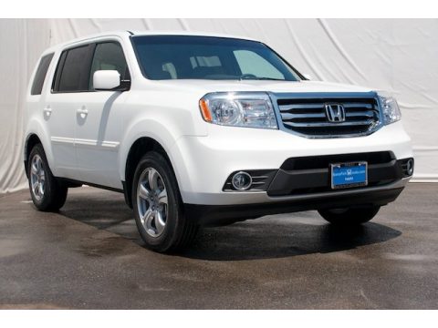 White Diamond Pearl Honda Pilot EX-L.  Click to enlarge.