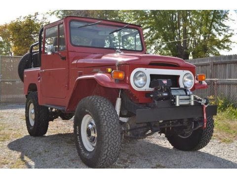 Red Toyota Land Cruiser FJ40.  Click to enlarge.