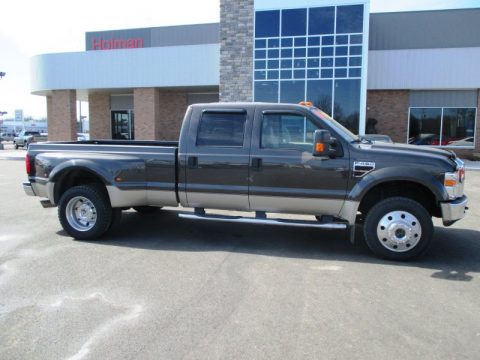 Dark Stone Brown Metallic Ford F450 Super Duty Lariat Crew Cab 4x4 Dually.  Click to enlarge.