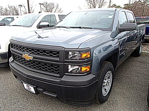 Blue Granite Metallic Chevrolet Silverado 1500 WT Crew Cab.  Click to enlarge.