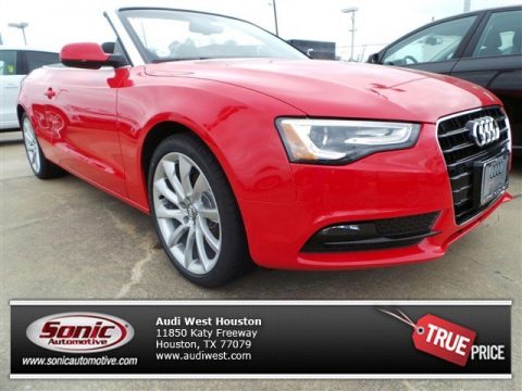 Brilliant Red Audi A5 2.0T Cabriolet.  Click to enlarge.