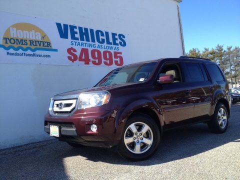 Dark Cherry Pearl Honda Pilot EX-L 4WD.  Click to enlarge.