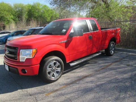 Race Red Ford F150 STX SuperCab.  Click to enlarge.