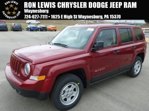 Deep Cherry Red Crystal Pearl Jeep Patriot Sport 4x4.  Click to enlarge.