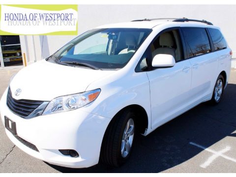 Super White Toyota Sienna LE.  Click to enlarge.
