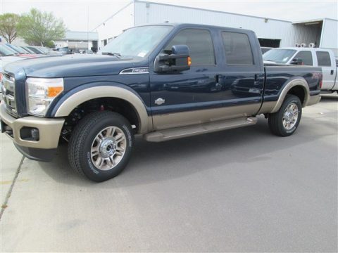Blue Jeans Metallic Ford F250 Super Duty King Ranch Crew Cab 4x4.  Click to enlarge.