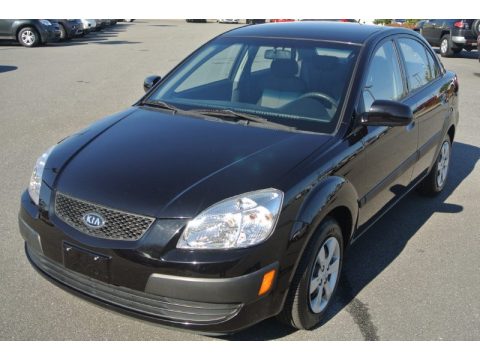 Midnight Black Kia Rio LX Sedan. Click to enlarge. Midnight Black Kia Rio LX Sedan. Click to enlarge.