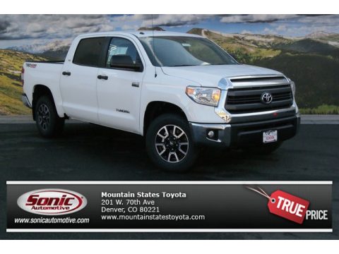 Super White Toyota Tundra SR5 TRD Crewmax 4x4.  Click to enlarge.