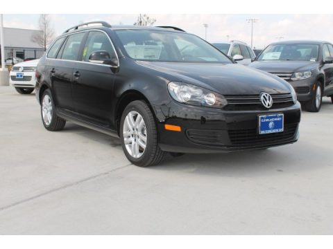 Black Volkswagen Jetta TDI SportWagen.  Click to enlarge.