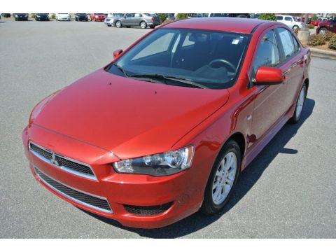 Rally Red Metallic Mitsubishi Lancer SE AWD.  Click to enlarge.
