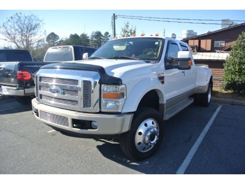 Oxford White Ford F450 Super Duty King Ranch Crew Cab 4x4 Dually.  Click to enlarge.